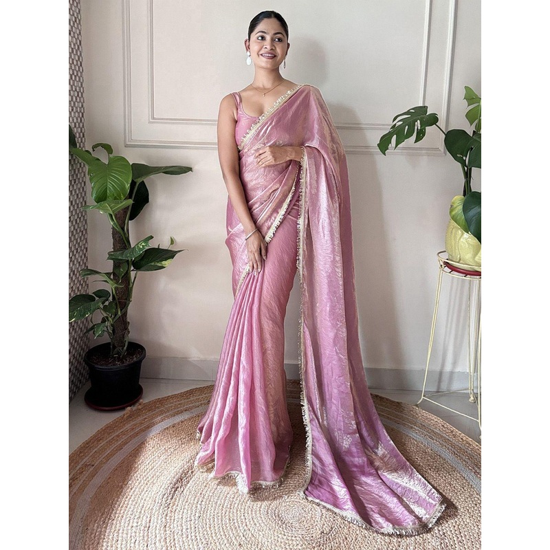 Saree mall Embellished Sequinned Tissue Sarees