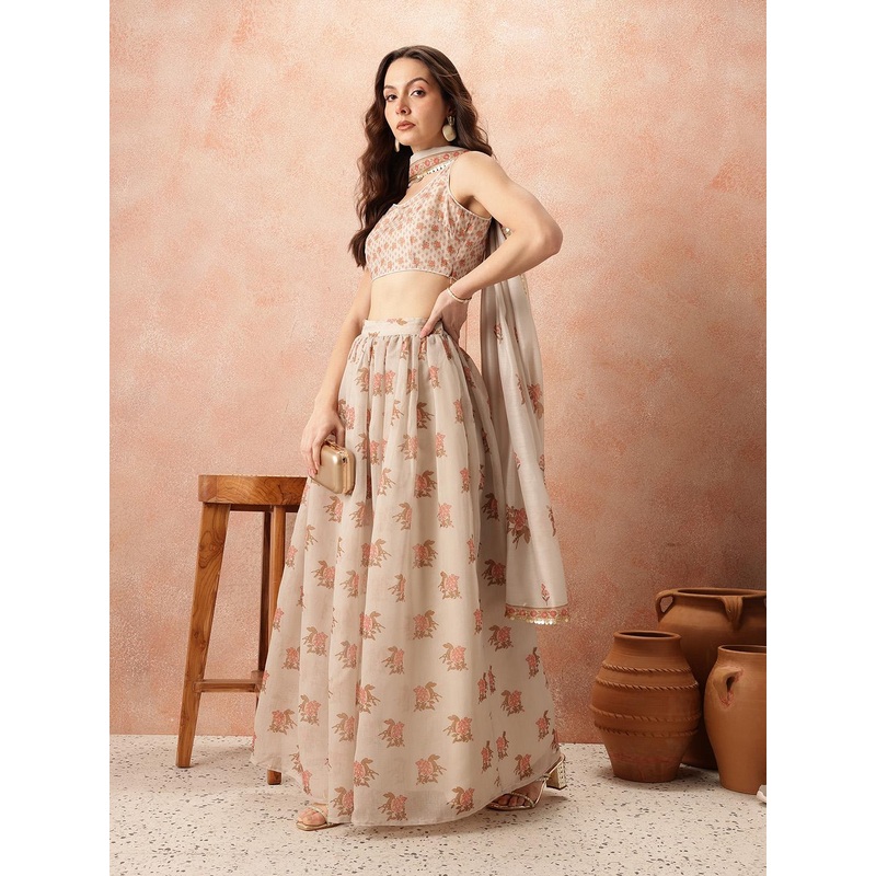 all about you Printed Ready to Wear Lehenga Set With Dupatta