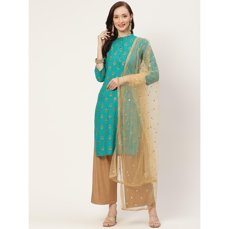 Studio Shringaar Gold-Toned Embroidered Dupatta