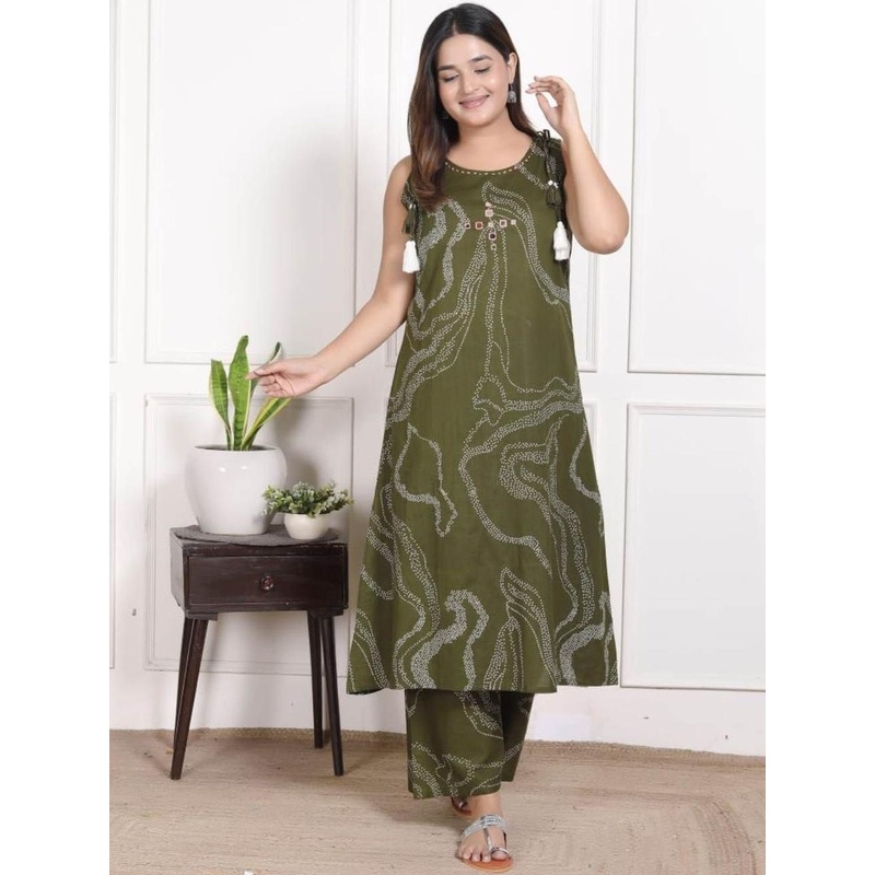 AFFO Women Ethnic Motifs Printed Kurta with Palazzo