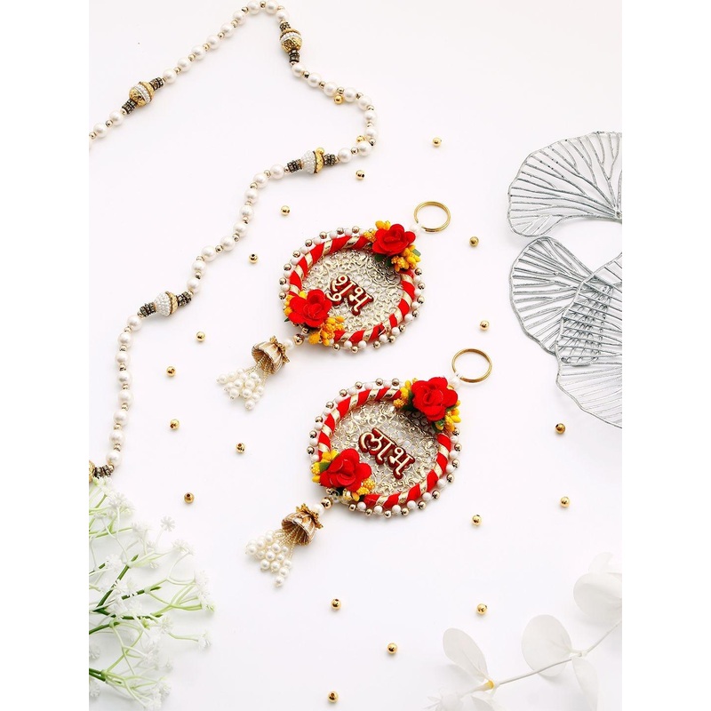 Archies Set Of 2 Multi Traditional Shubh Labh Plastic Ethnic Wall Hangings