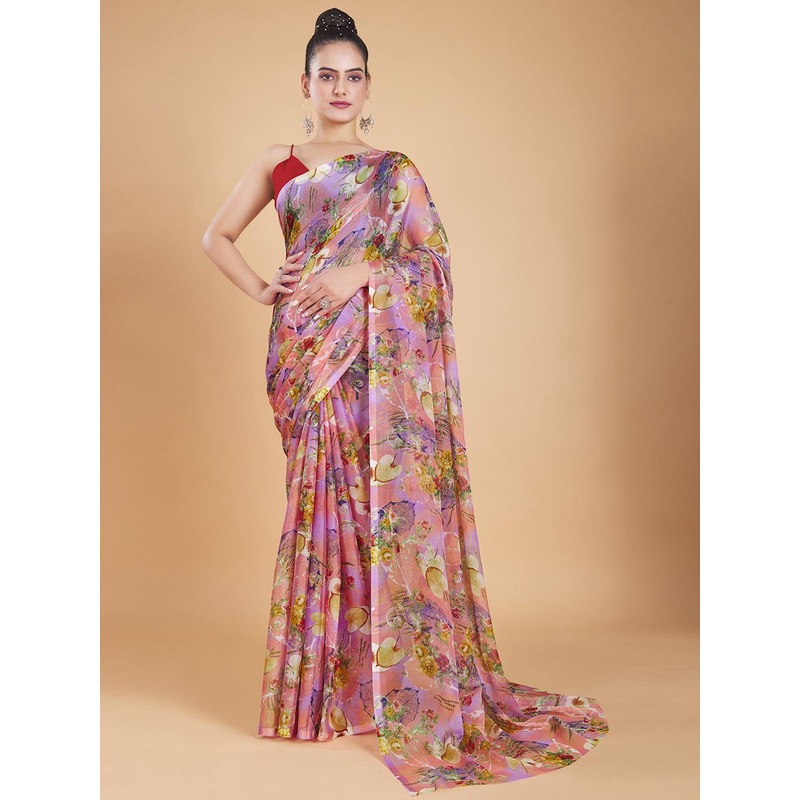 Garden Vareli Floral Pure Chiffon Saree