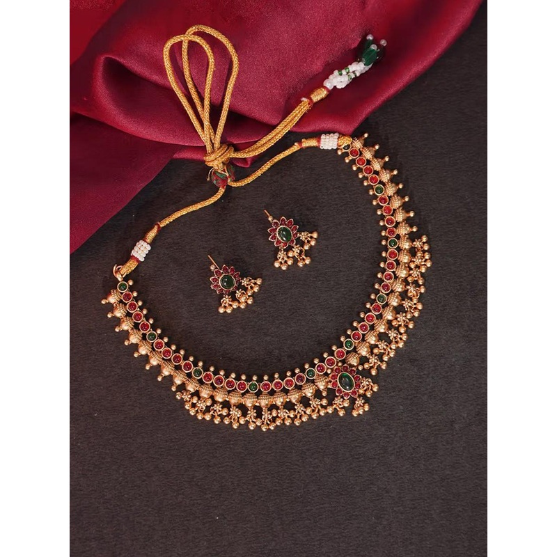 Niscka Stone-Studded Jewellery Set
