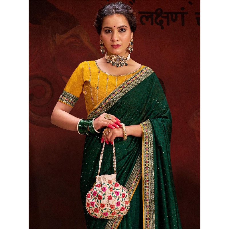 Saree mall Embellished Beads and Stones Embellished Traditional  Sarees