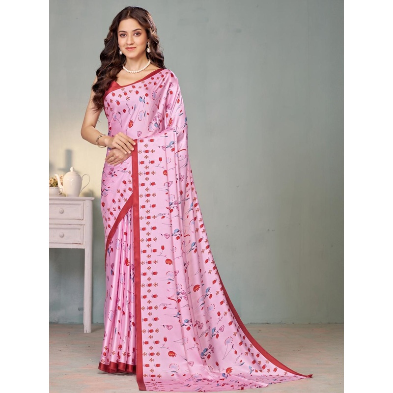 Garden Vareli Floral Pure Crepe Saree