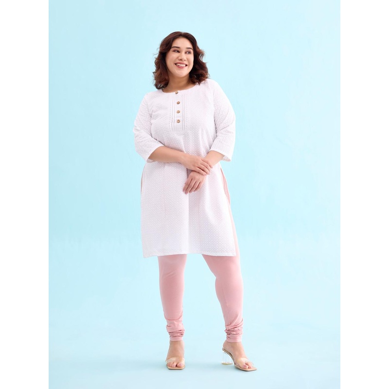 Go Colors Women Brown Solid Churidar Length Leggings