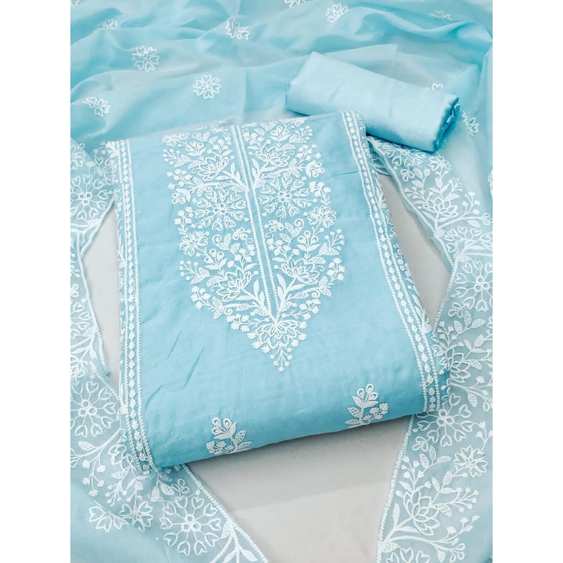 KALINI Ethnic Motifs Embroidered Unstitched Dress Material