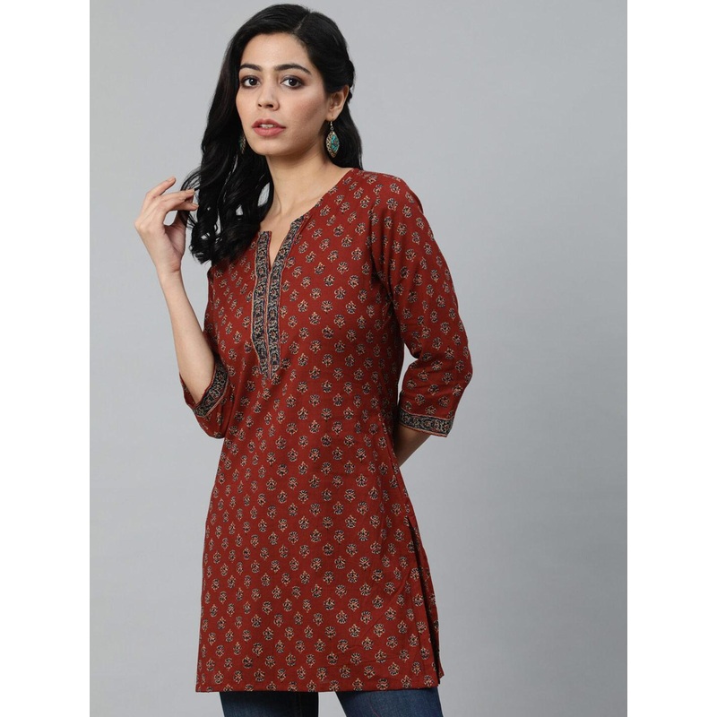Nayo Women Maroon Printed Tunic