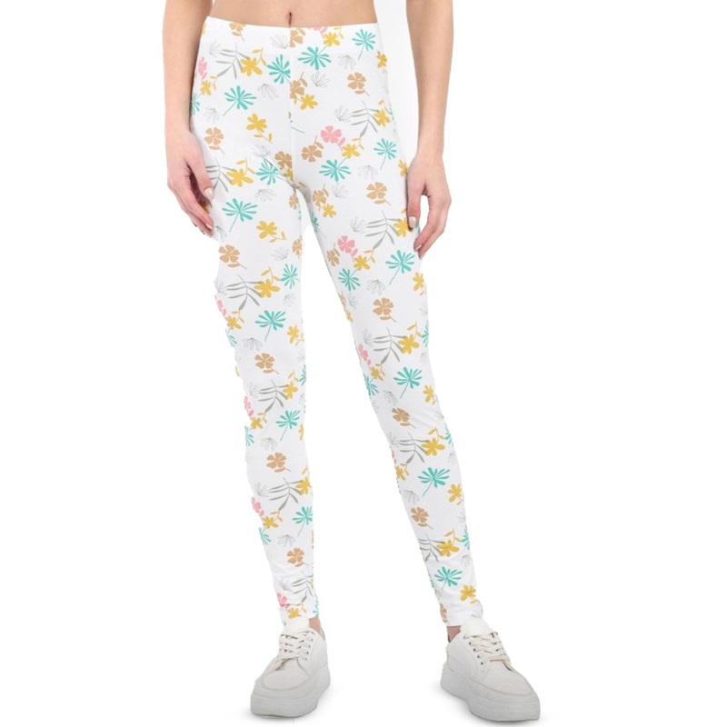 ONE SKY Floral Printed Ankle Length Slip-On Leggings