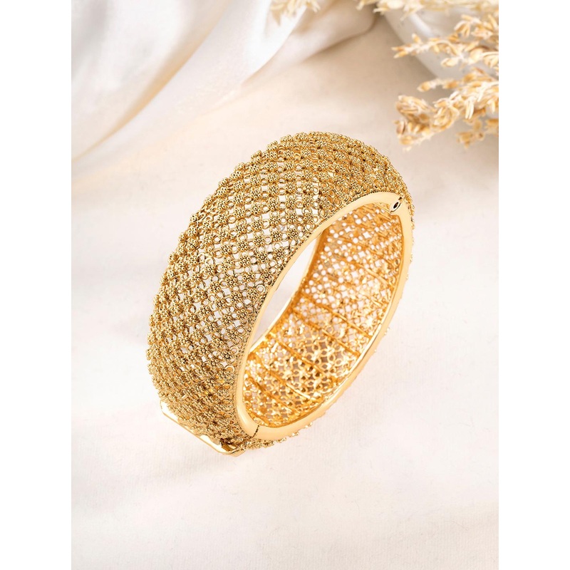 Peora Gold-Plated Kada Bangle