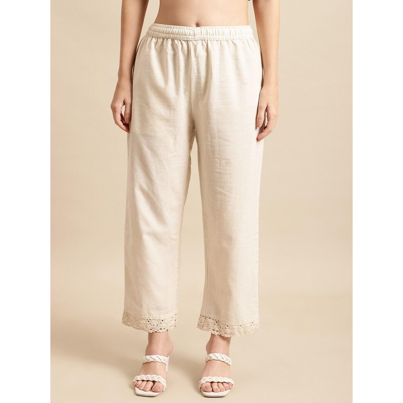 Pistaa Women Cotton Ethnic Palazzos