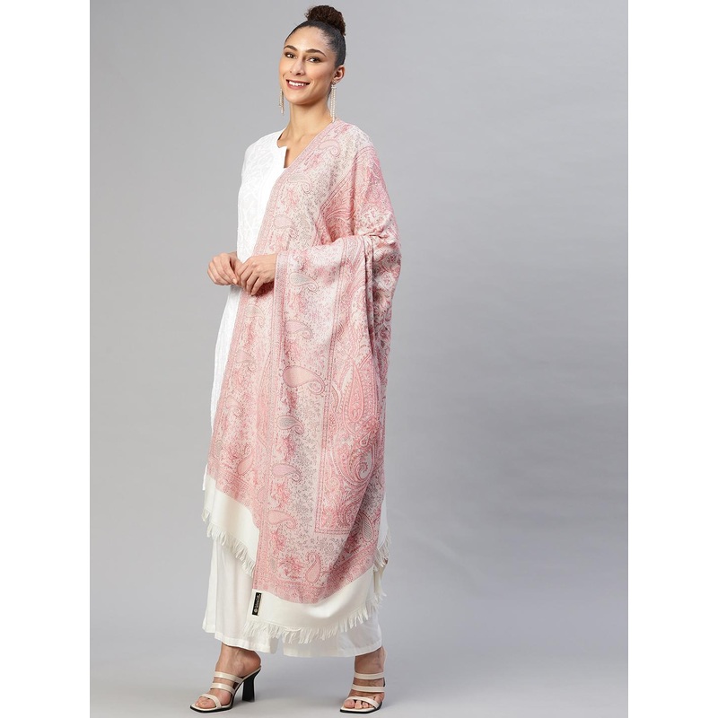 WEAVERS VILLA Women Paisley Woven Design Winter Shawl