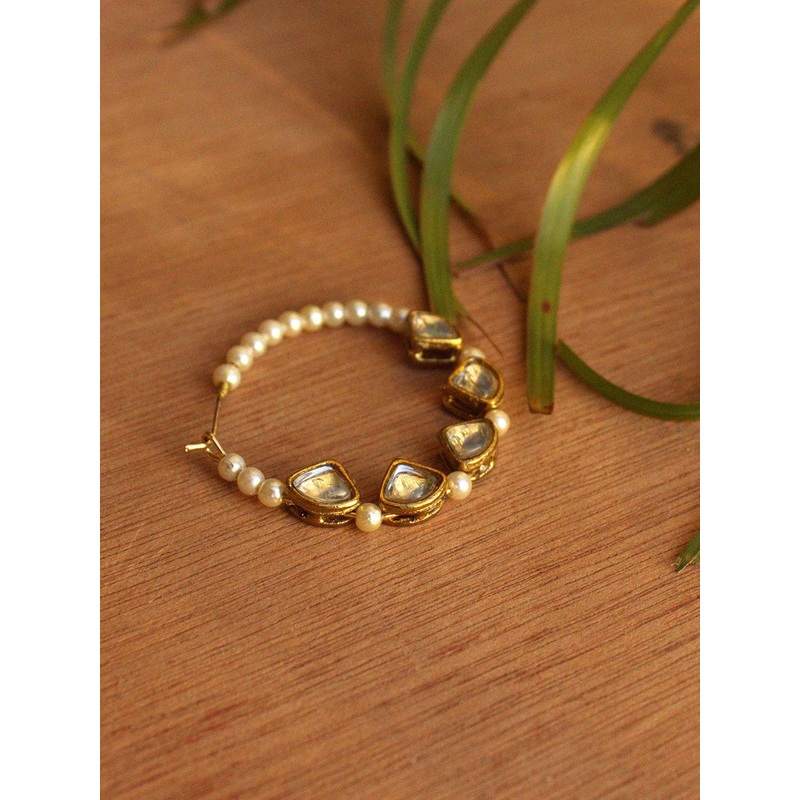 BeAbhika Kundan Stone Studded Nosepin