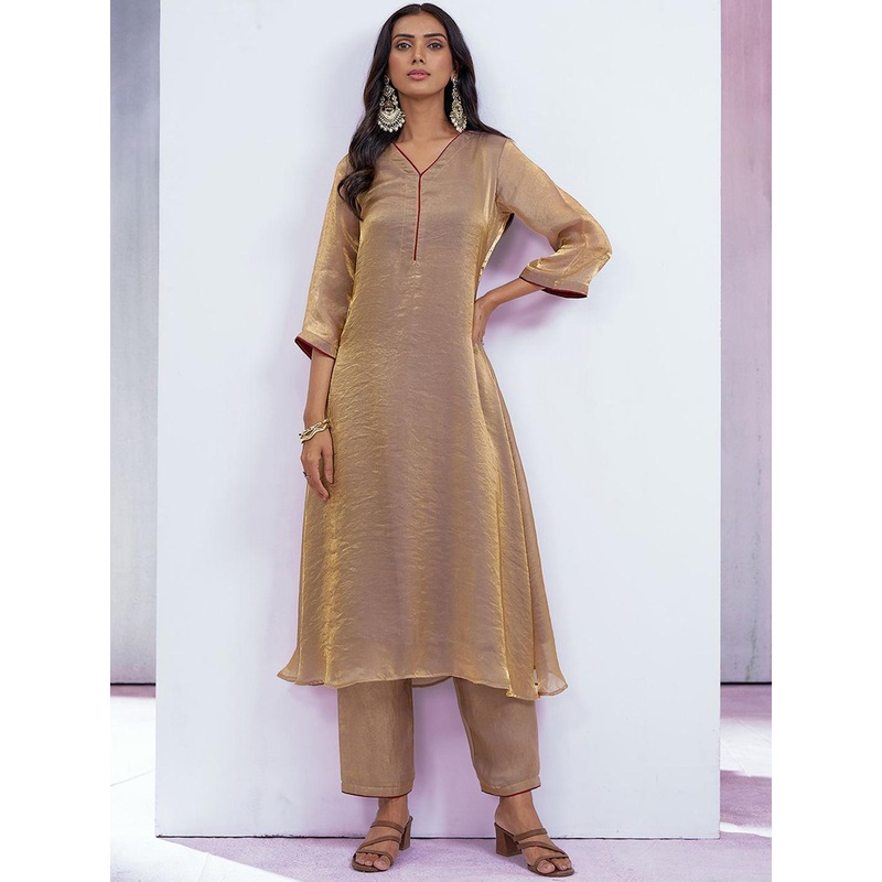 CHHAAP V-Neck A-Line Kurta With Trouser