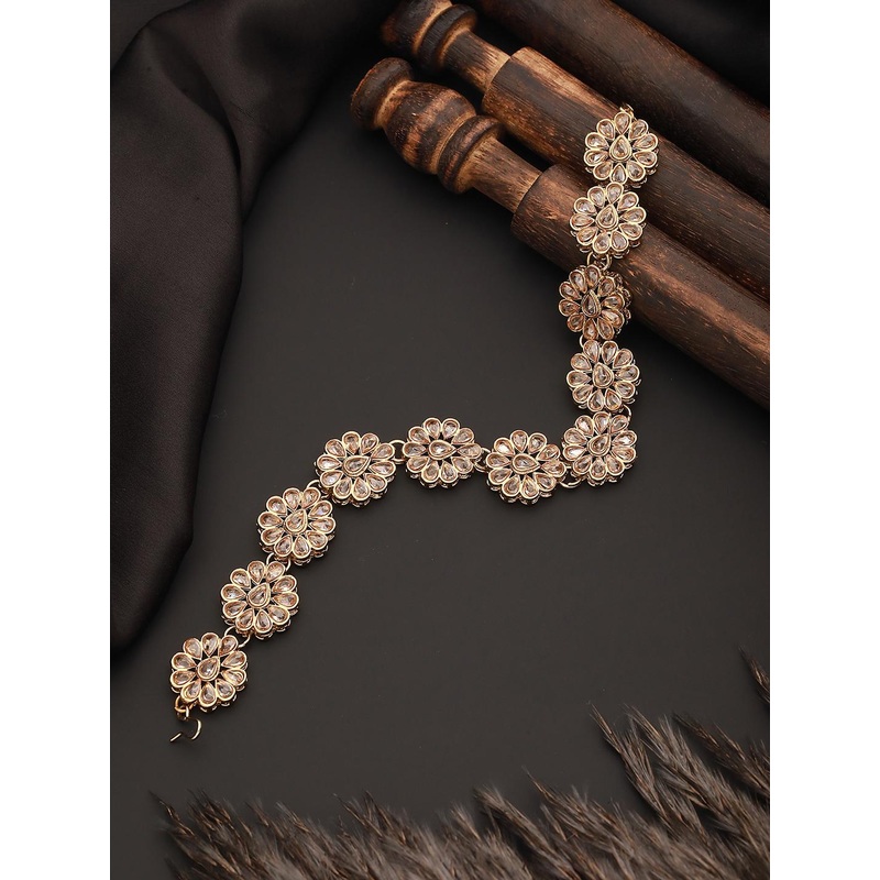 Jazz and Sizzle Gold-Plated Kundan Studded Matha Patti