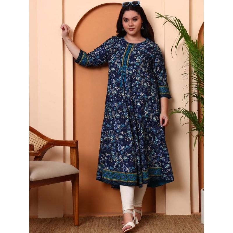 KALINI Floral Printed Anarkali Kurta