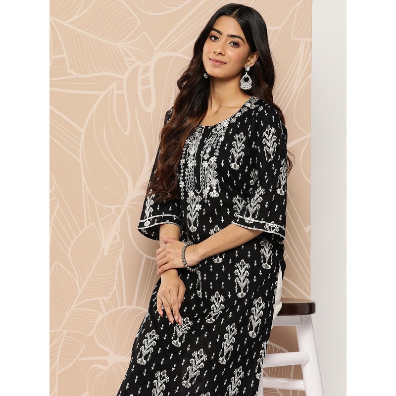 Libas Ethnic Motifs Embroidered Flared Sleeves Gotta Patti Kurta