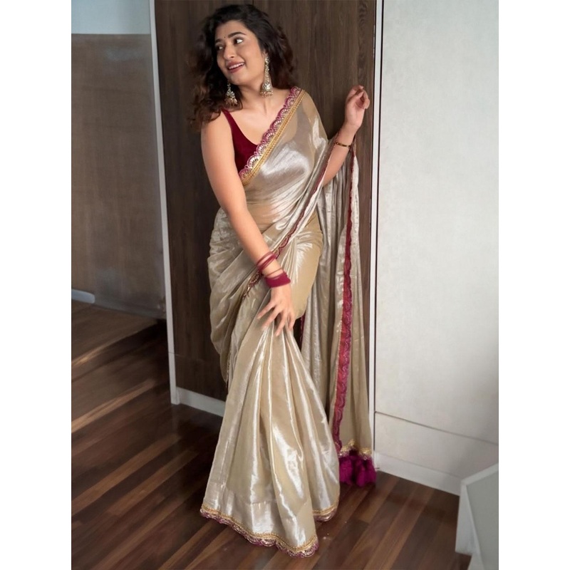 Moda Rapido Sequinned Tissue Bandhani Saree