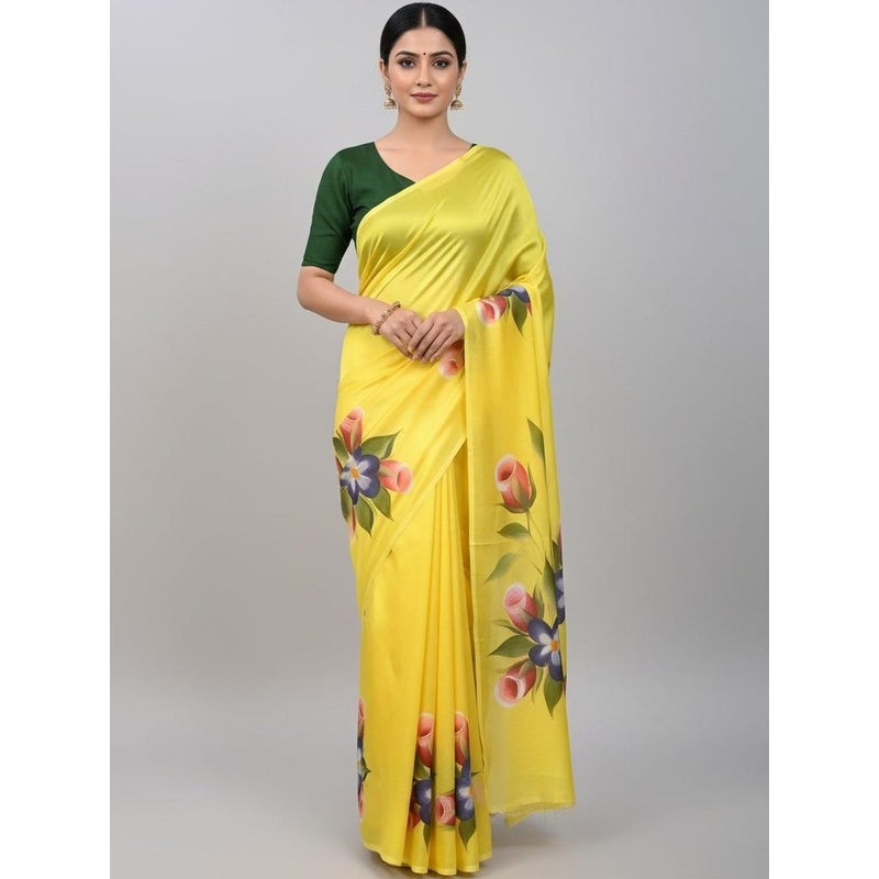 Shilpkala Floral Satin Saree