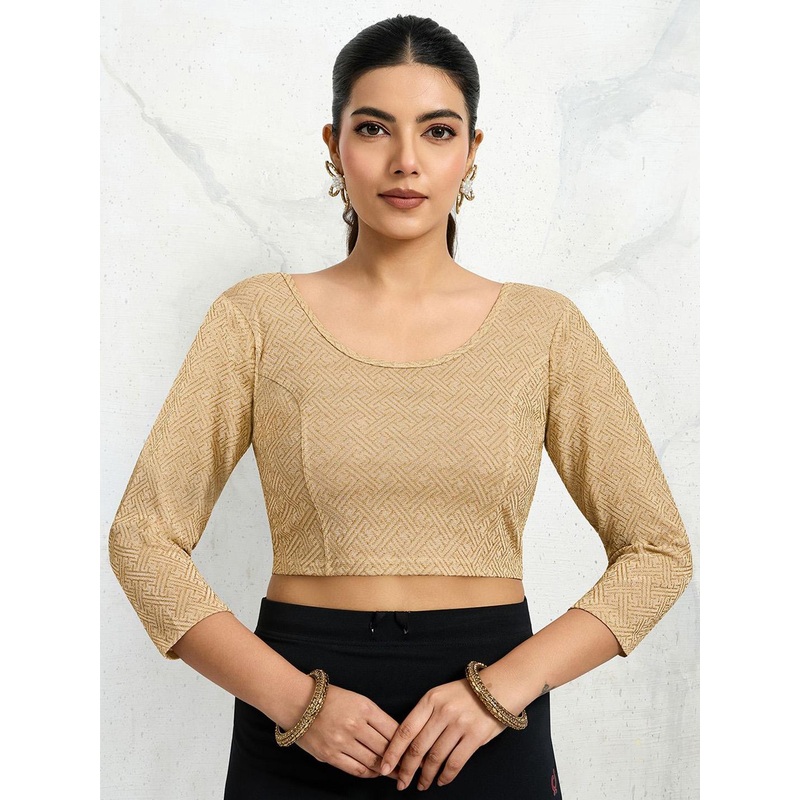 Trendmalls Women Embellished Stretchable Ready To Wear Saree Blouse