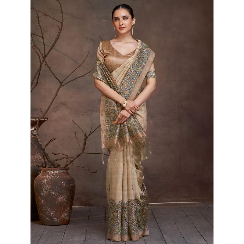Anouk Rustic Woven Design Zari Banarasi Saree