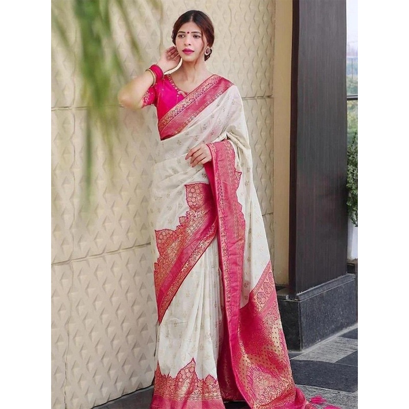 Lookmark Woven Design Zari Banarasi Saree