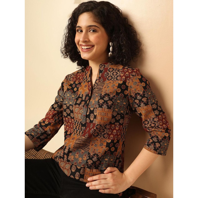 Anouk Ethnic Motifs Printed Straight Kurta