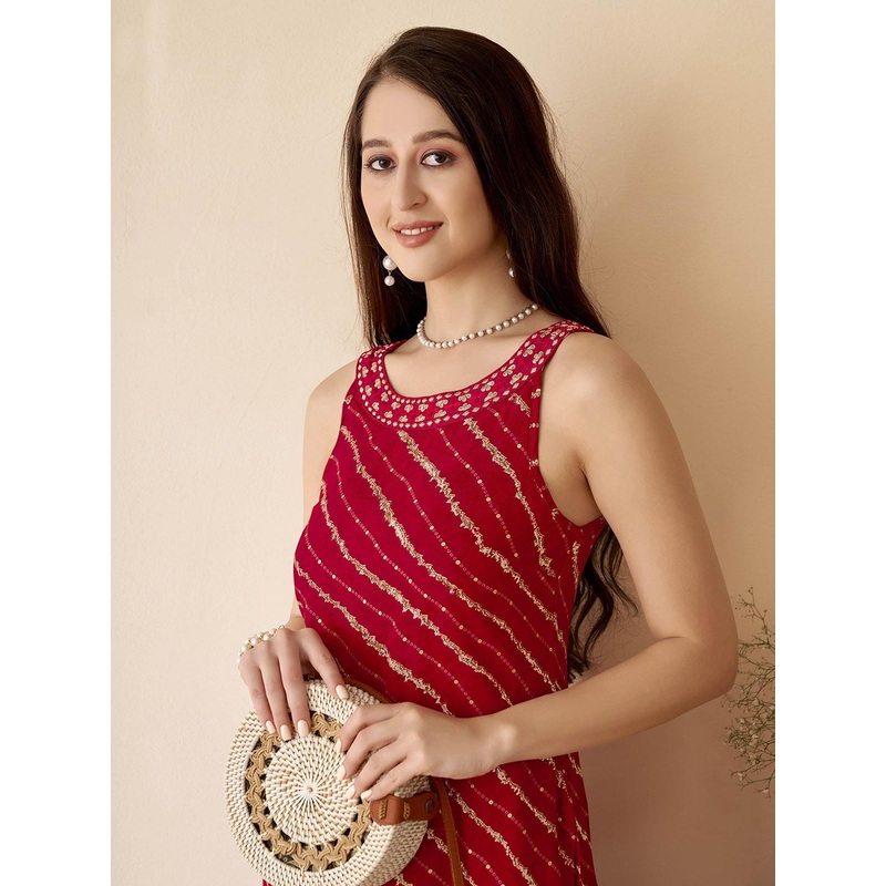 Anouk leheriya Printed Straight Kurta