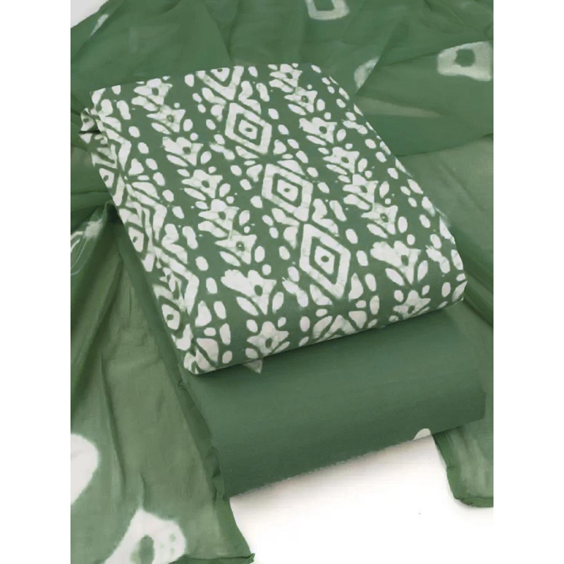 FashionsEye Geometric Dyed Unstitched Dress Material