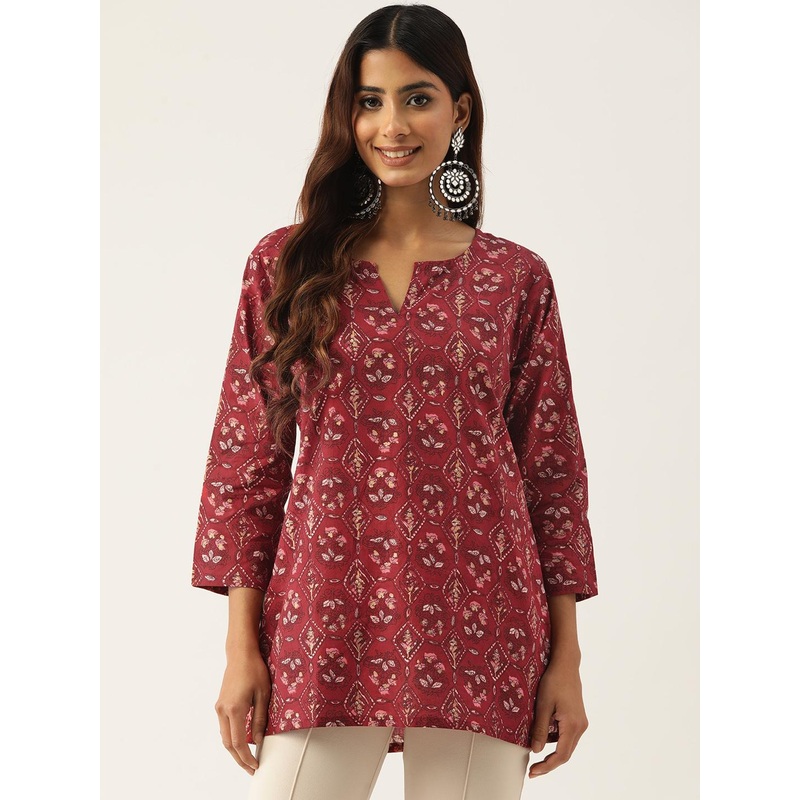 FERANOID Floral Printed Pure Cotton Kurti