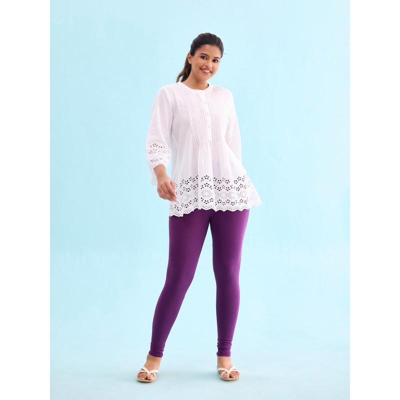 Go Colors Women Mid-Rise Solid Leggings