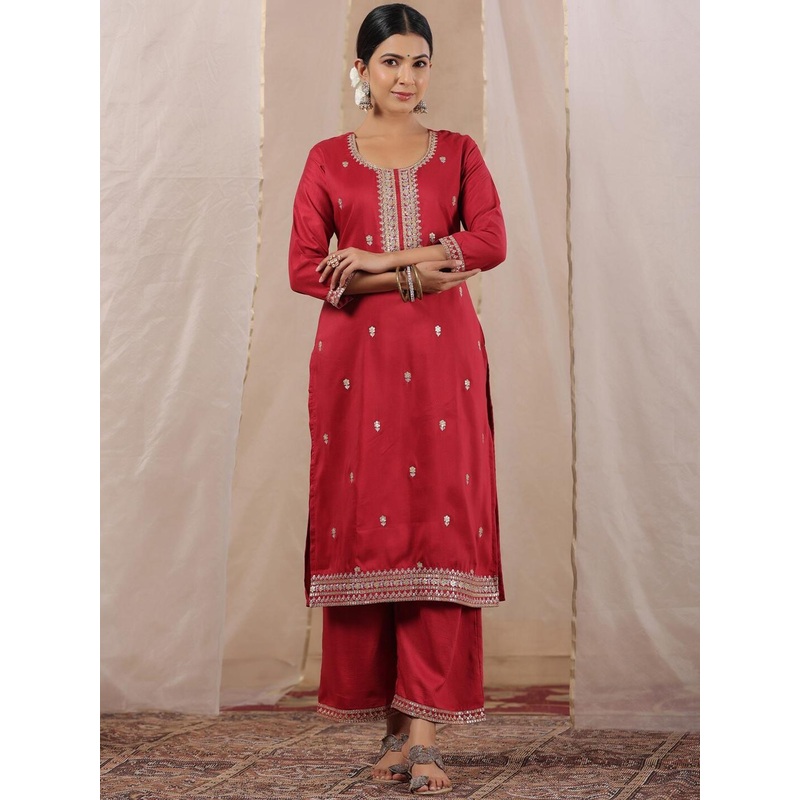 Ishin Ethnic Motifs Embroidered Straight Kurta