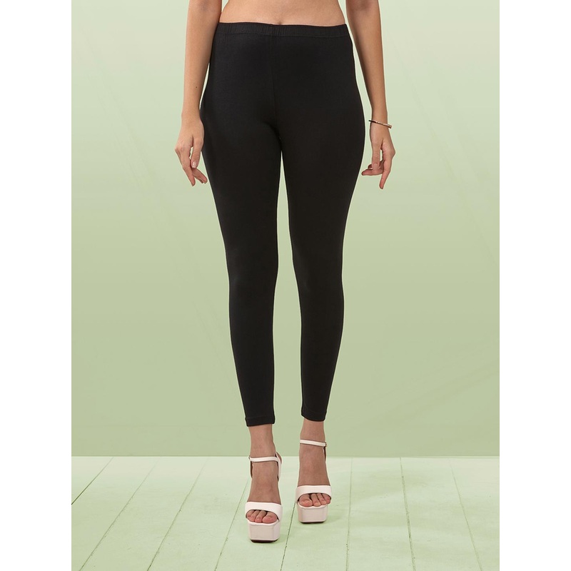 LYRA Women Black Solid Ankle Length Leggings