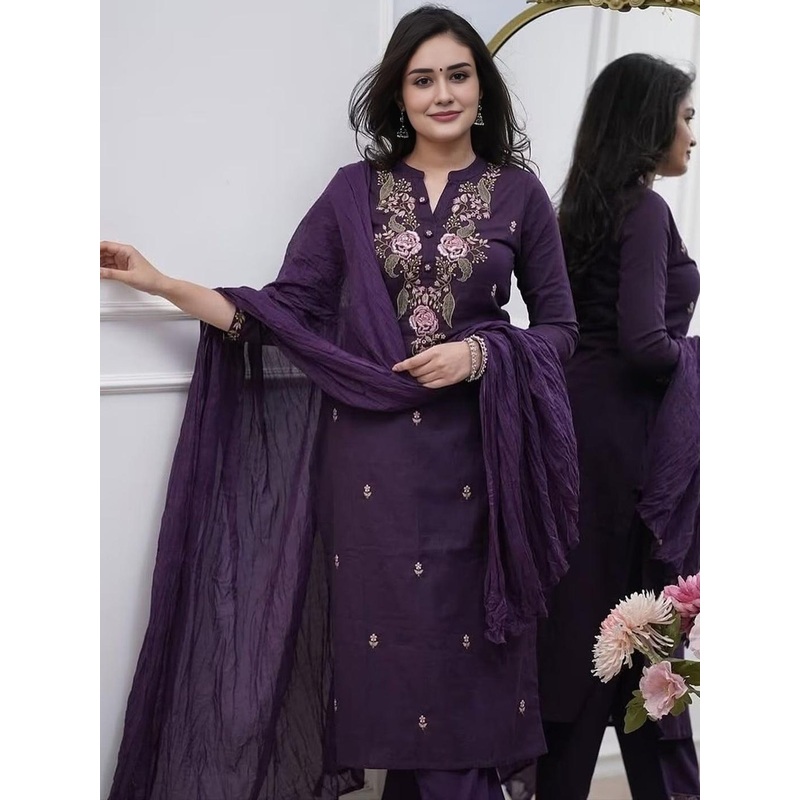 Moda Rapido Women Regular Kurta with Trousers & With Dupatta