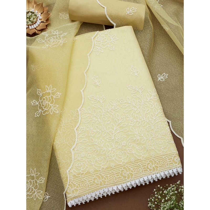 Soch Floral Embroidered Unstitched Dress Material