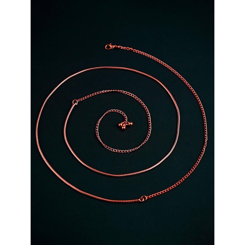 VAMA Rose Gold Plated Snake Waist Chain Western Belly Kamarband