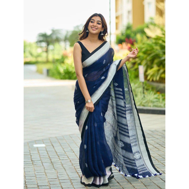 VILLE FASHION Ethnic Motifs Woven Design Zari Kota Saree