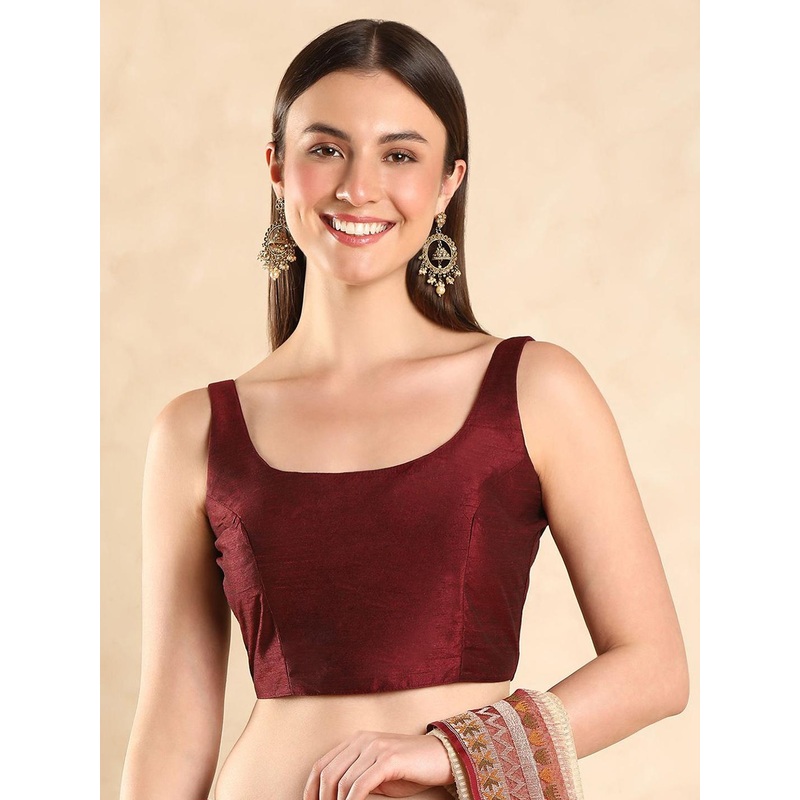 Happy Owl Women Silk Saree Blouse