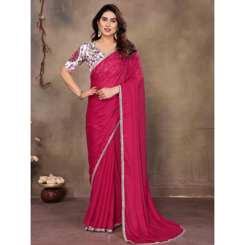 KALINI Gotta Patti Poly Georgette Saree