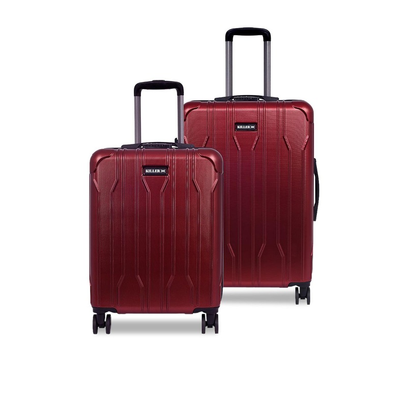 Killer Unisex Set Of 2 Hard-Sided Medium & Small Trolley Suitcase