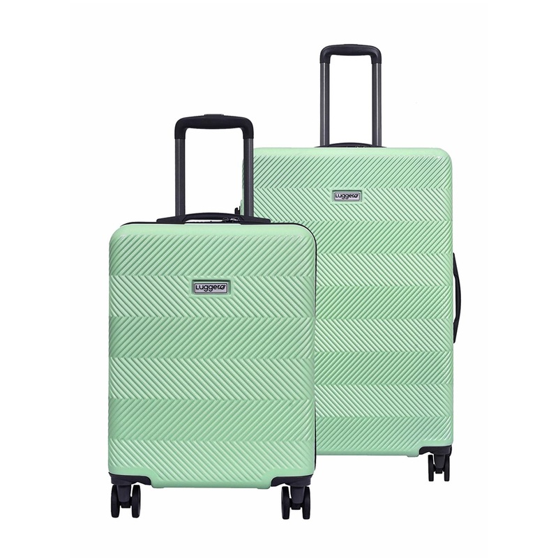 Luggero ASTRO Unisex Set Of 2 Textured Hard-Sided 360-Degree Rotation Trolley Bags