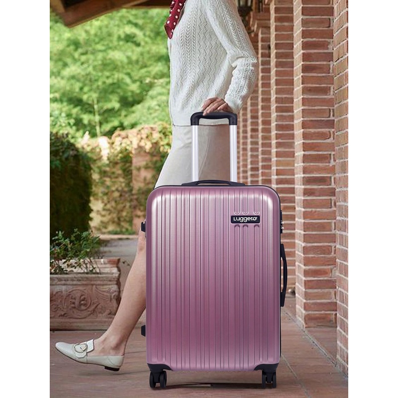Luggero Hard-Sided 360-Degree Rotation Medium Trolley Suitcase
