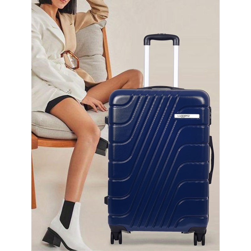 Luggero Hard Sided Medium Trolley Suitcase