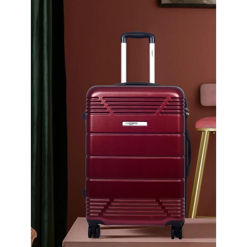 Luggero Textured Hard-Sided Cabin Trolley Bag