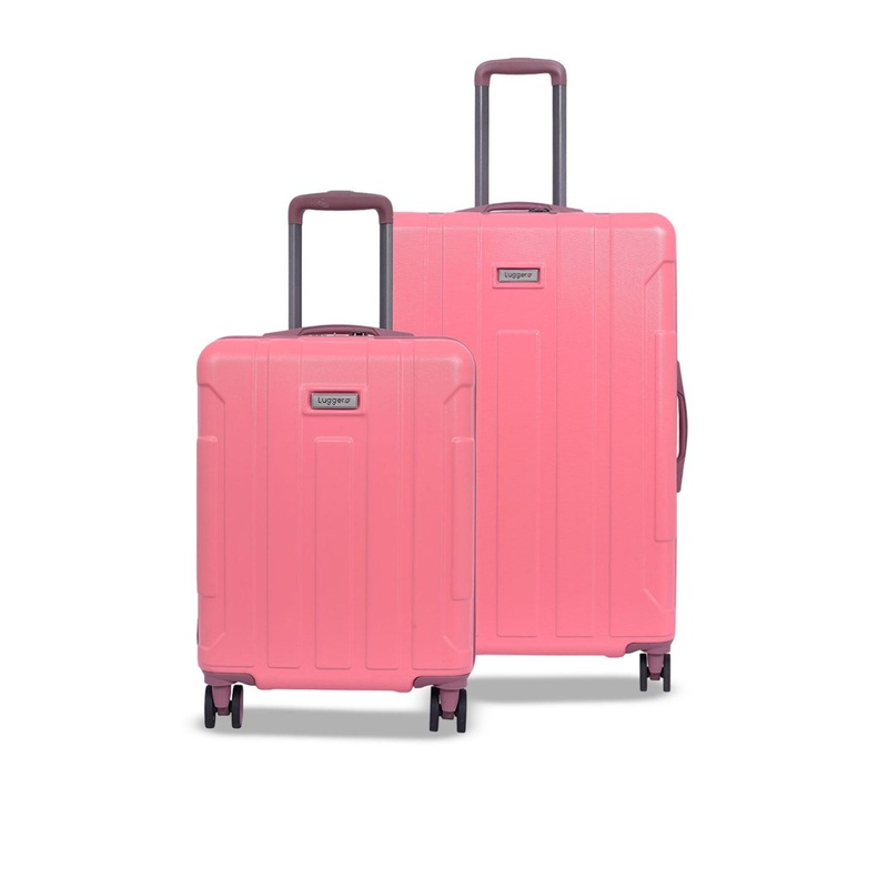 Luggero Unisex Set Of 2 Hard Sided 360-Degree Rotation Trolley Bags