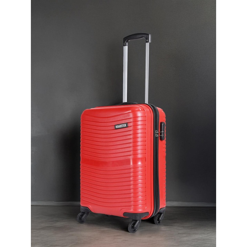 Roadster Self Striped Textured Hard Cabin Trolley Suitcase – 20 Inch – 35L