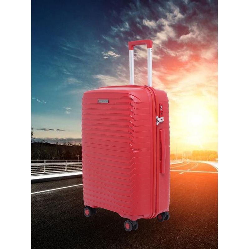 SWISS MILITARY HORIZON Striped Hard-Sided Medium Trolley Bag