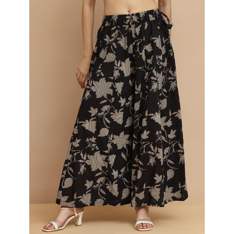 TAG 7 Women Floral Printed Flared Ethnic Palazzos