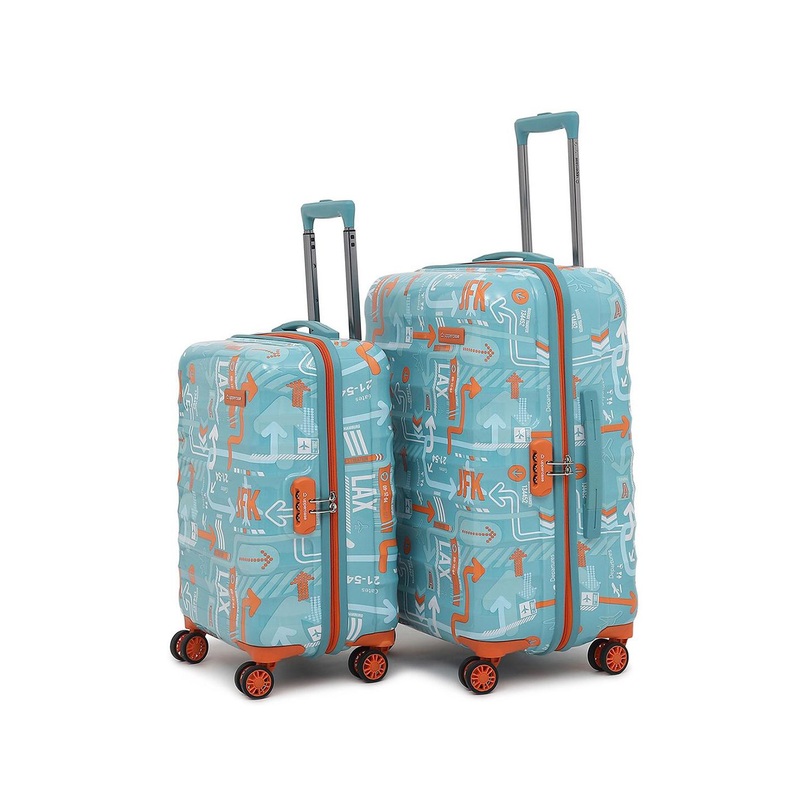 uppercase Unisex Set Of 2 Printed Hard-Sided Trolley Bag