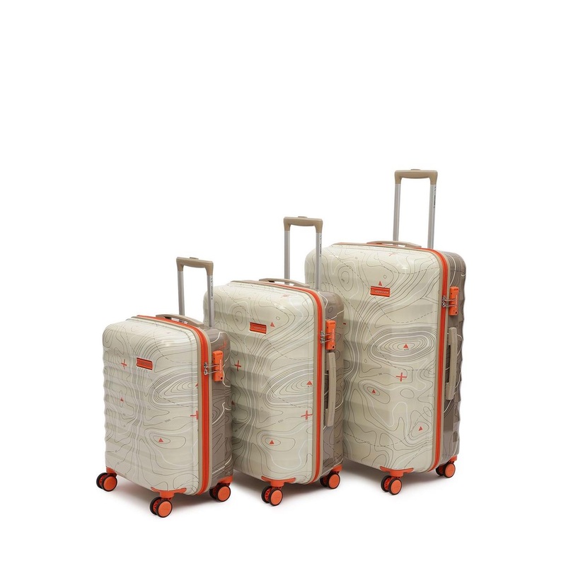 uppercase Unisex Topo Set Of 3 Printed Hard-Sided Trolley Bags